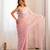 Onion tissue satin sequins saree with unstitched blouse piece.