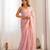 Onion tissue satin sequins saree with unstitched blouse piece.