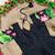 black color elegant lotus floral digital print  silk blend anarkali gown