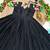 black color elegant lotus floral digital print  silk blend anarkali gown