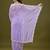 Lilac tissue satin embellished saree with unstitched blouse piece.