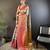 cream silk blend saree with unstitched blouse piece.