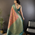 pink silk blend saree with unstitched blouse piece.