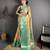 beige kanjeevaram silk blend zari woven saree with unstitched blouse piece.