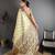 cream kanjeevaram silk blend zari woven saree with unstitched blouse piece.