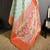 sky blue kanjeevaram silk blend zari woven saree with unstitched blouse piece.