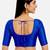 Royal blue silk solid plain round neck half sleeve readymade saree blouse