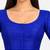 Royal blue silk solid plain round neck half sleeve readymade saree blouse