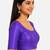 Purple silk solid plain round neck half sleeve readymade saree blouse