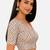 Multi silk blend sequence thread work round neck short sleeve readymade saree blouse