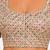 Multi silk blend sequence thread work round neck short sleeve readymade saree blouse