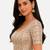Multi silk blend sequence thread work round neck short sleeve readymade saree blouse