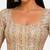 Multi silk blend sequence thread work round neck short sleeve readymade saree blouse