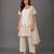 Off white embroidered chanderi cotton silk kurti set