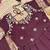 wine color elegant floral embroidery with rich zari weaving border silk blend anarkali gown set