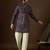 blue georgette solid embroidered kurta 