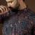 blue georgette solid embroidered kurta 
