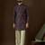 blue georgette solid embroidered kurta 