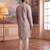 green linen blend floral printed straight kurta with trouser set 