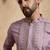 lavender silk blend solid embroidered kurta 