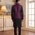 purple jacquard woven design koti 
