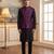 purple jacquard woven design koti 