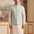 blue jacquard woven design koti 