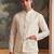 off white jacquard woven design koti 