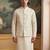 off white jacquard woven design koti 