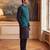 green jacquard woven design koti 