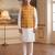 yellow silk blend printed design koti 
