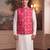 pink silk blend printed design koti 