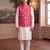 pink silk blend printed design koti 
