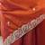 Orange tissue satin embroidered saree with unstitched blouse piece.