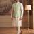 green jacquard woven design koti 
