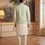 green jacquard woven design koti 