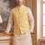 yellow jacquard woven design koti 