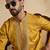 yellow silk blend solid embroidered straight kurta with trouser set 