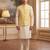 yellow jacquard woven design koti 