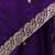 Purple tissue satin embroidered saree with unstitched blouse piece.