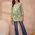 Women’s green viscose rayon solid embroidered regular top | stylish ethnic wear for women