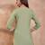 Women’s green viscose rayon solid embroidered regular top | stylish ethnic wear for women
