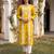 Women’s yellow viscose rayon embroidered regular kurta | elegant ethnic wear for women