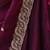 Wine tissue satin embroidered saree with unstitched blouse piece.