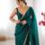 Green tissue satin sequins saree with unstitched blouse piece.