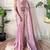 Onion tissue satin sequins saree with unstitched blouse piece.