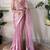 Onion tissue satin sequins saree with unstitched blouse piece.