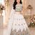 White chinon silk sequence embroidery work lehenga choli for kids