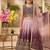 Wine and pink chinon silk sequence embroidery work lehenga choli for kids