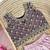 Wine and pink chinon silk sequence embroidery work lehenga choli for kids